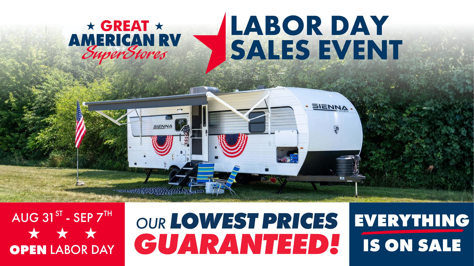Labor Day Sales Event, August 31 – September 7, 2026